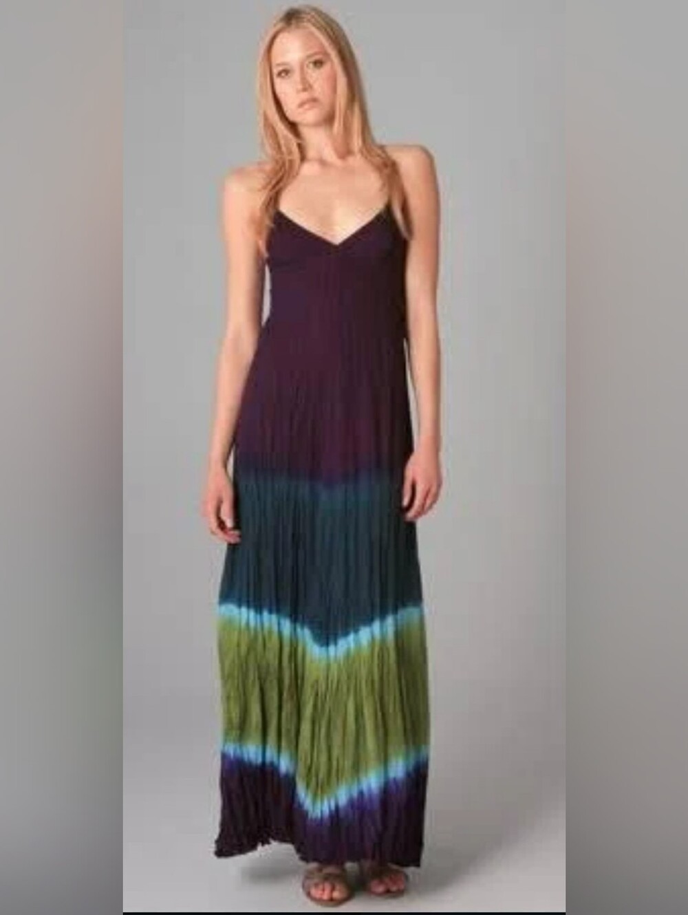 RARE Free People Sheila Maxi Dress - A-Line - Ombré Dip-Dye - Ethereal - Size 10